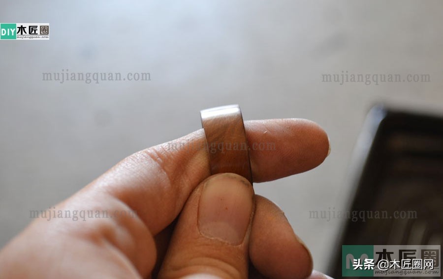 自制檀木戒指,木头雕刻戒指手工工具