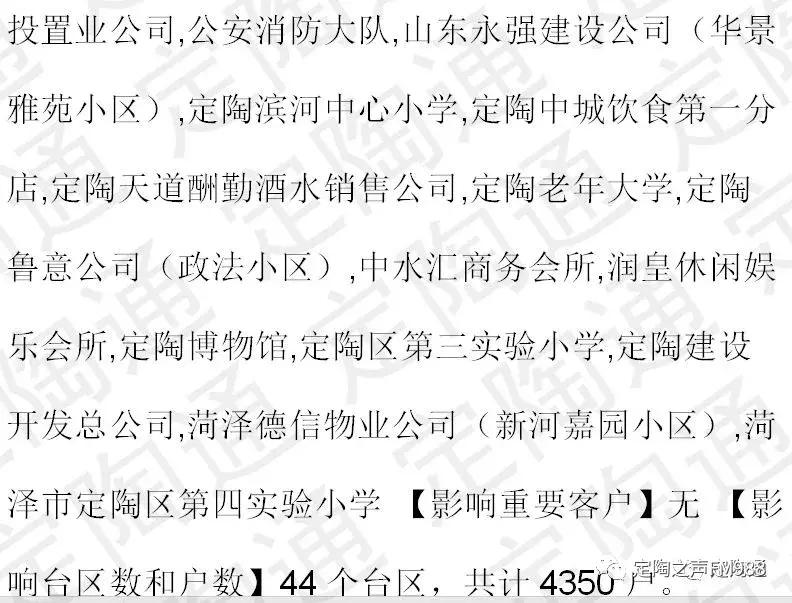 菏泽定陶停电公告,95598停电通知