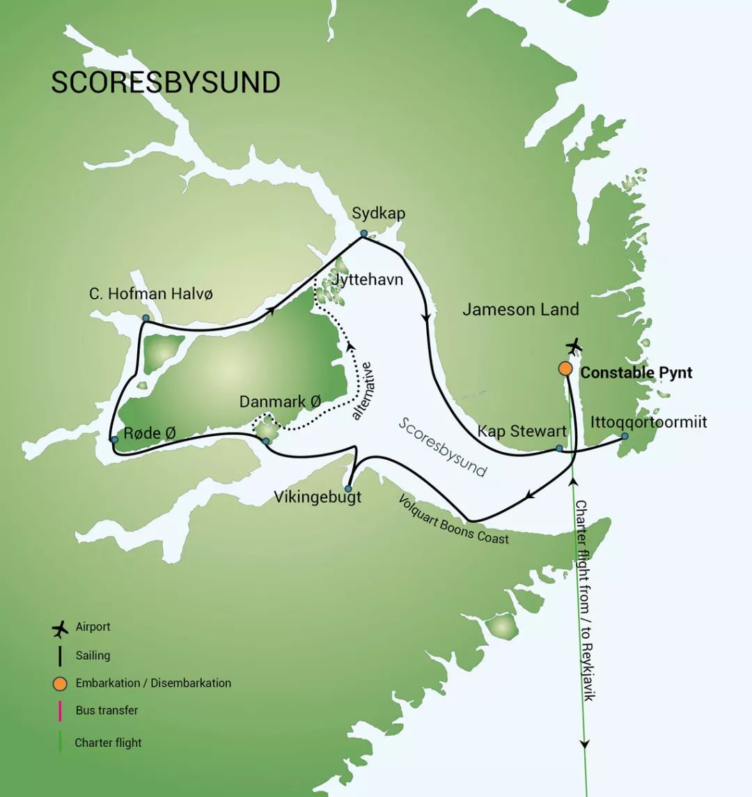 格陵兰的东海岸居然那么绚丽多彩,难怪特朗普想要买下来