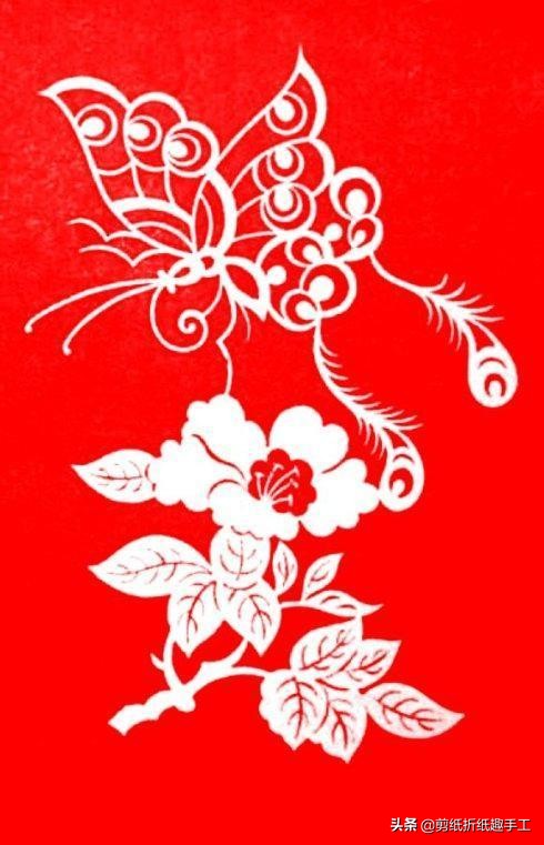 幼儿园手工剪纸蝴蝶图案大全,好看的蝴蝶轴对称图形剪纸