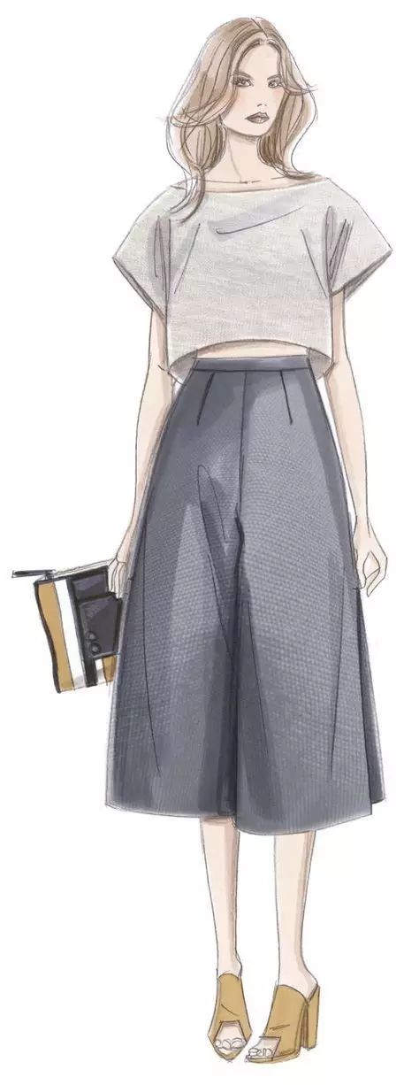 服装设计师画手稿视频,可爱的小插画手绘女孩服装