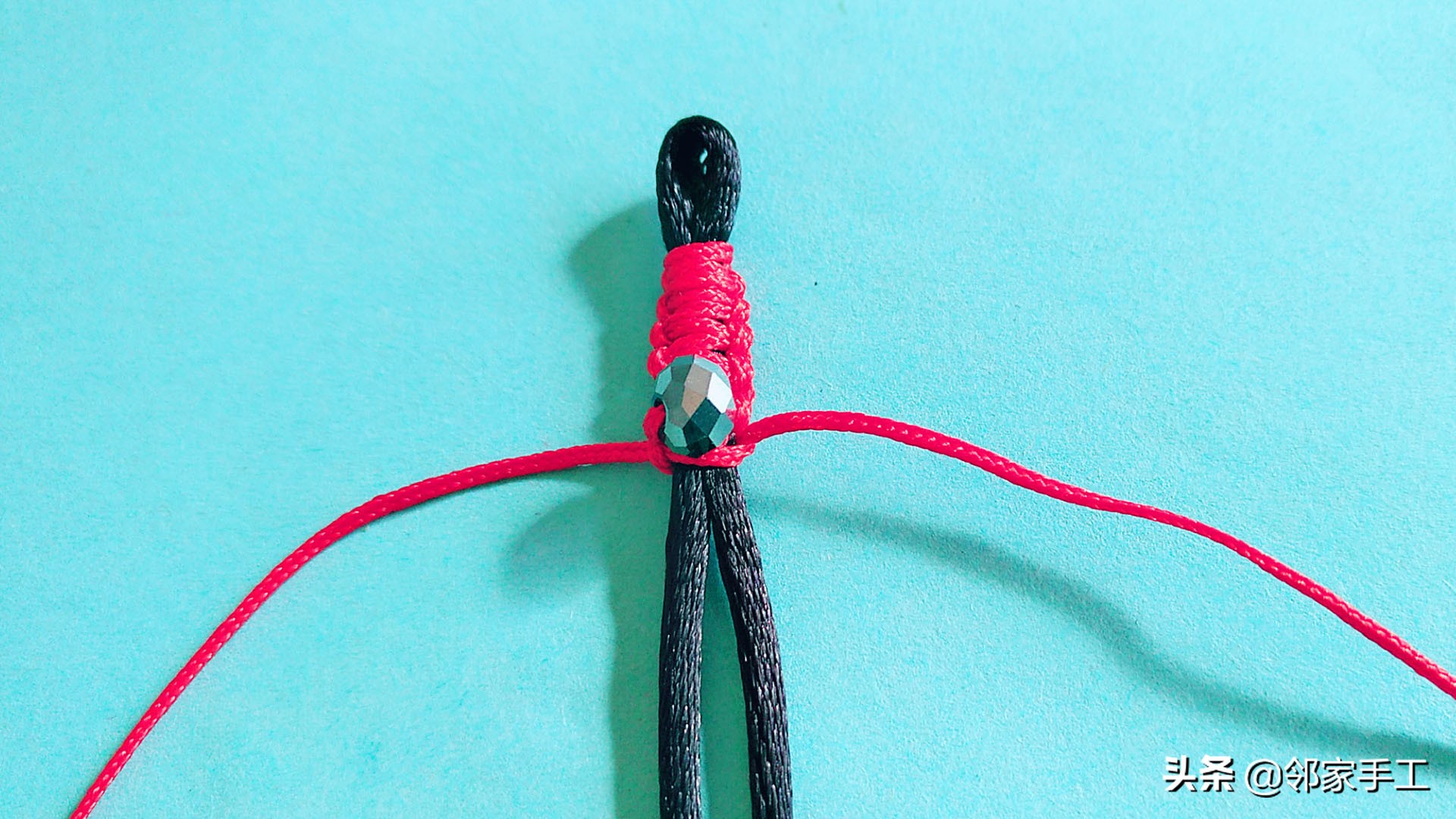 素圈加转运珠红绳手链编织,红绳手链100种编织教程完整视频