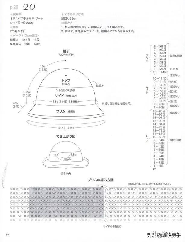 钩针编织帽子儿童帽教程,钩针帽子成人冬款合集