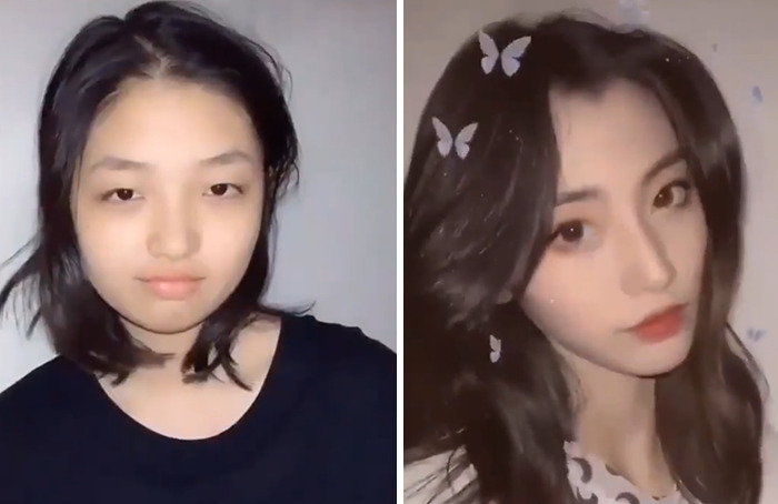 盘点化妆前后对比惊人反差集锦,30张化妆前后对比照堪比换人