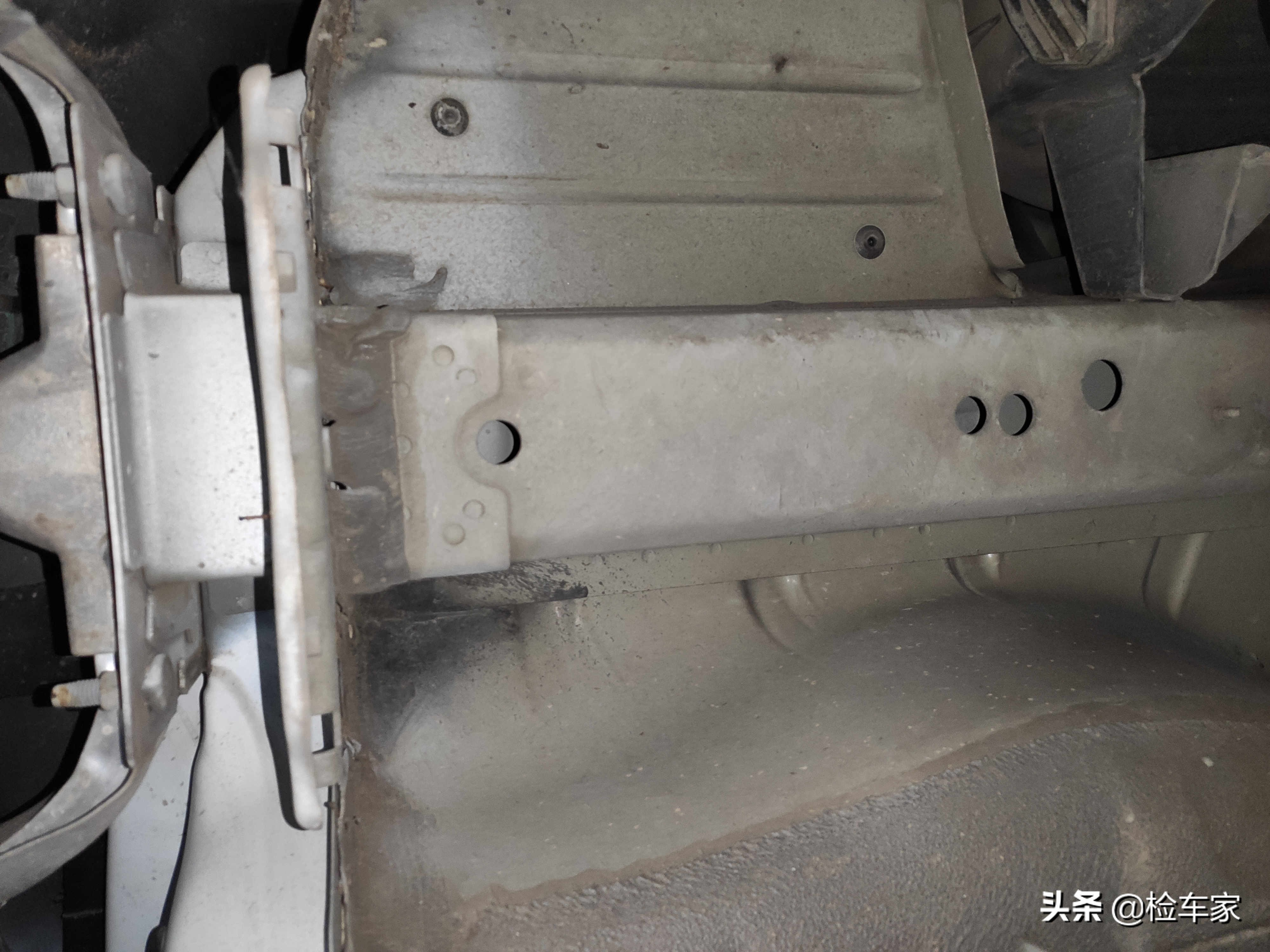 东北客户异地委托检测别克英朗，车尾焊接不敢买，客户：怕冻掉了