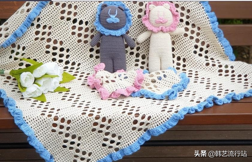 基础款钩针作品,漂亮的钩针配色花样太美建议珍藏