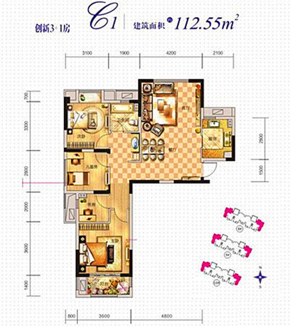 武汉美好名流印象户型,武汉名流印象项目