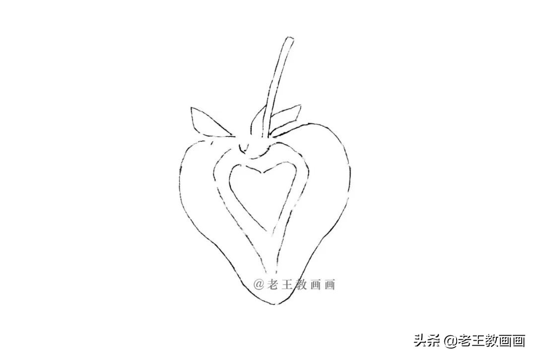 怎么画草莓熊石膏娃娃,怎么画一个草莓超级大又可爱