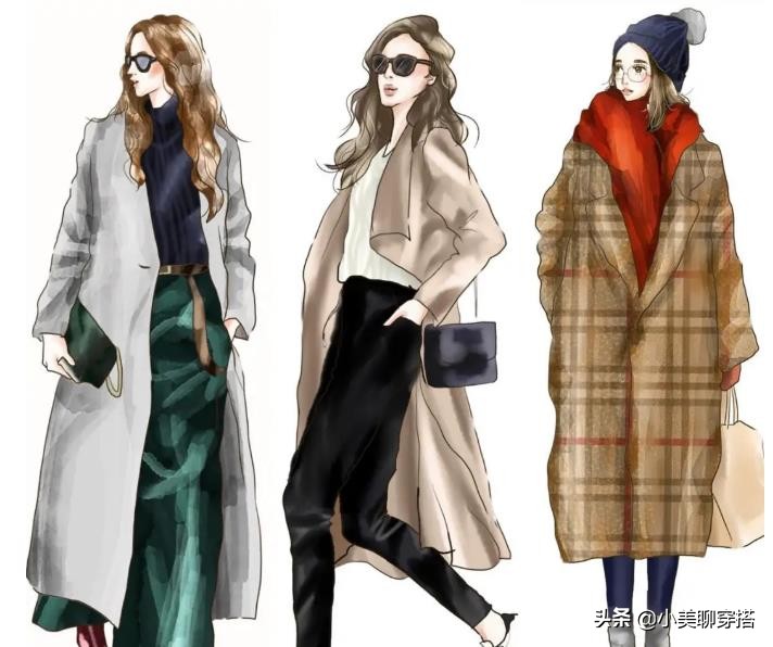 日系手绘春季穿搭,冬季穿搭没灵感40套超好看的搭配