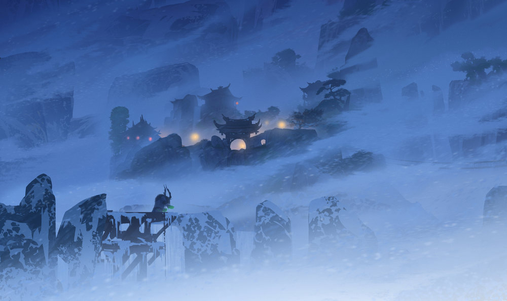 游戏场景插画二维,游戏原画室内场景设计