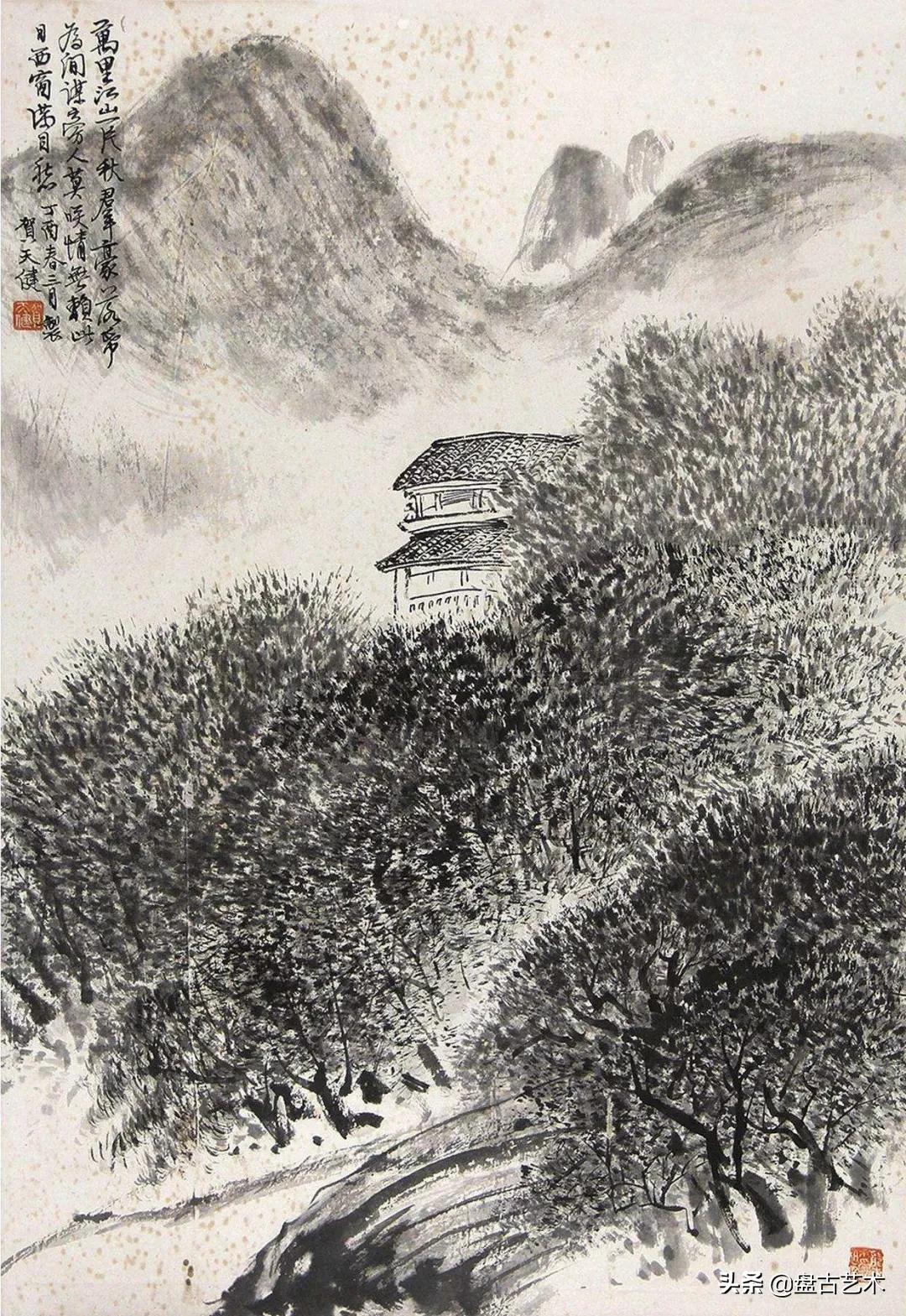 国画老树怎么画,国画泼墨老树的画法