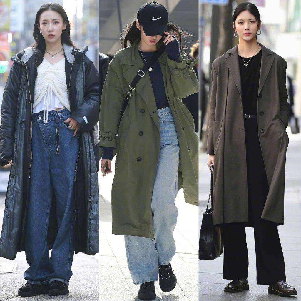 韩国小姐姐学院风大衣内搭,韩国穿大衣最好看的女人