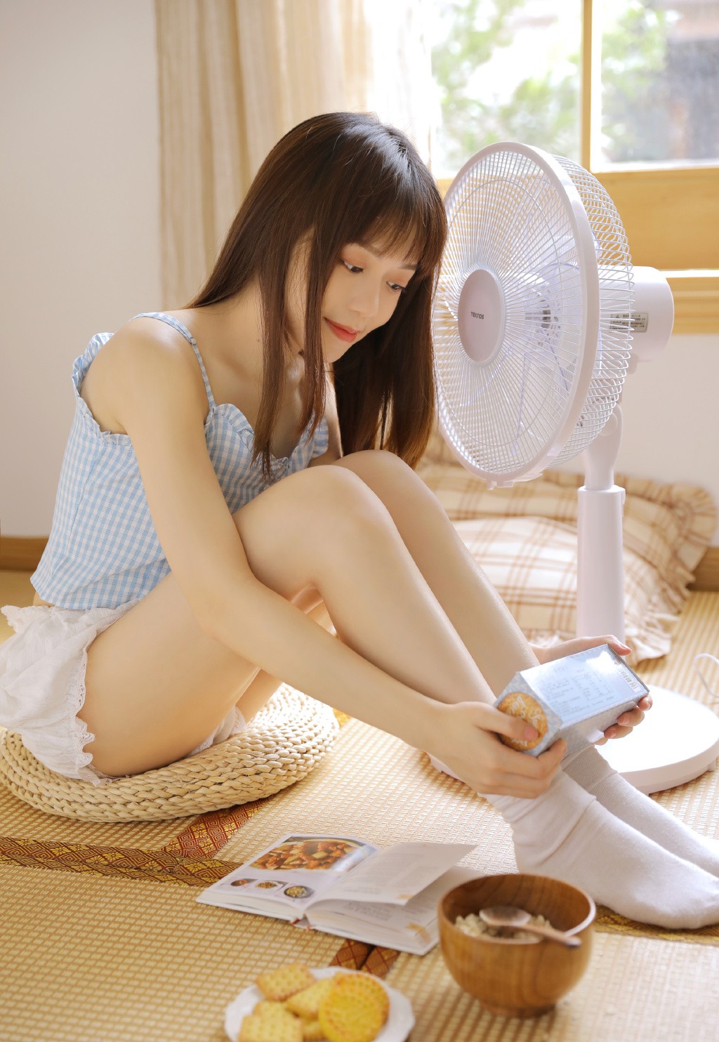 夏日元气少女日系写真照,日系元气美少女清新居家写真