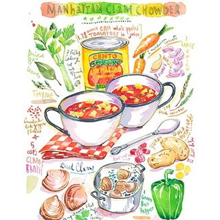 吃货插画师的美食日志，水彩食物插画：精美的手账学习素材