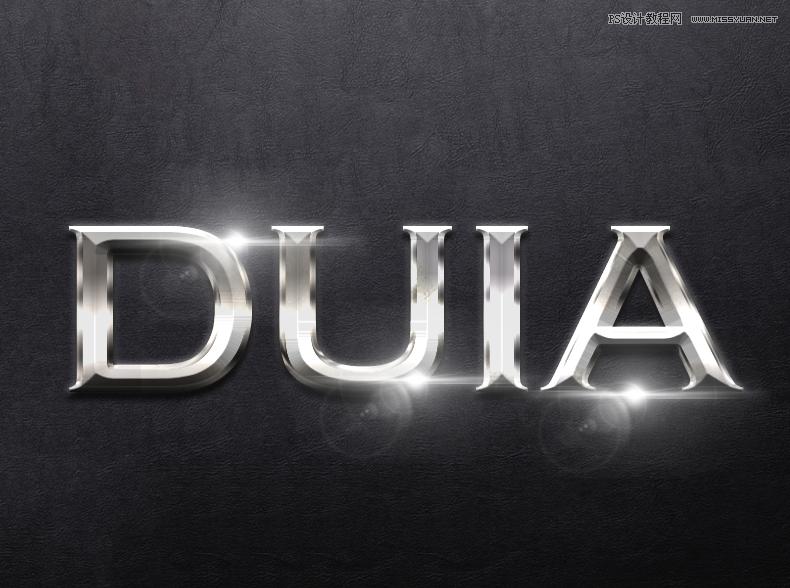 ps银色金属p成黑色金属,金属字体ps教程视频