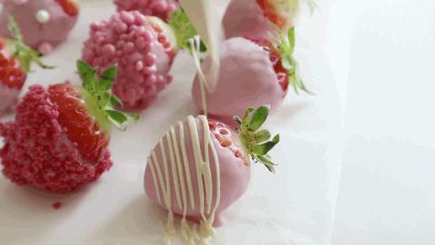 手工巧克力情人节礼物教程,巧克力糖葫芦草莓情人节