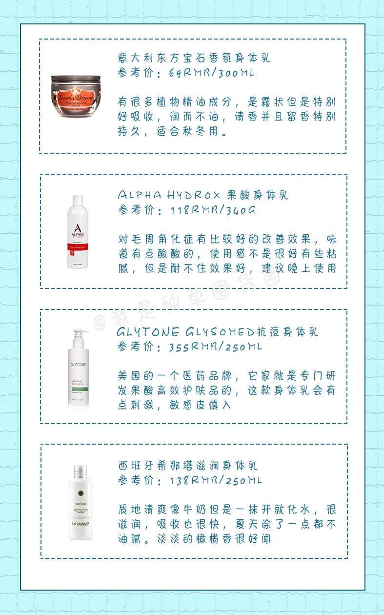 肤感好的身体乳测评,32款身体乳