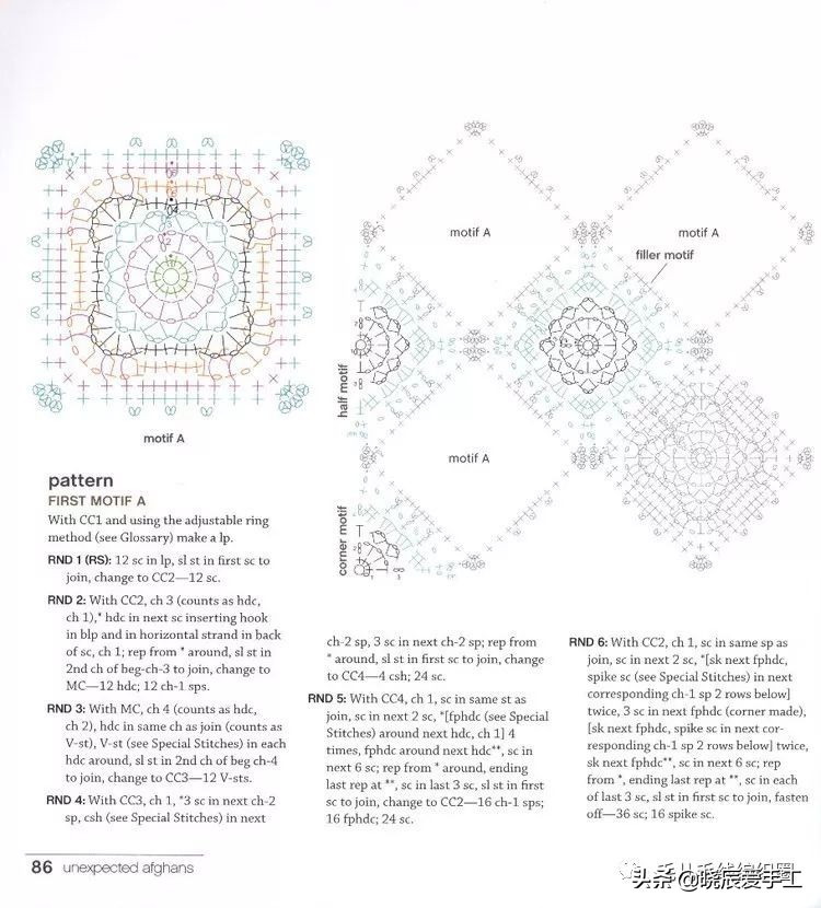 猪猪毯子钩针图解教程,苏苏姐家小熊毯子钩针图解