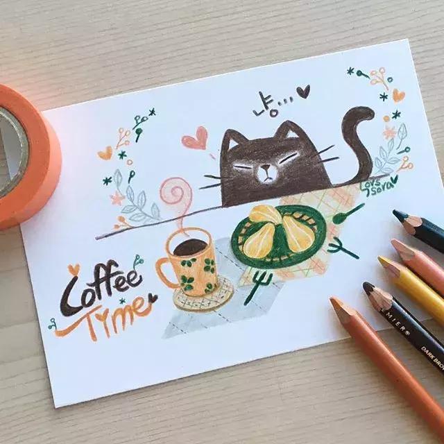 彩铅画古风人物简笔画,彩铅荷花简笔画几分钟就能学会