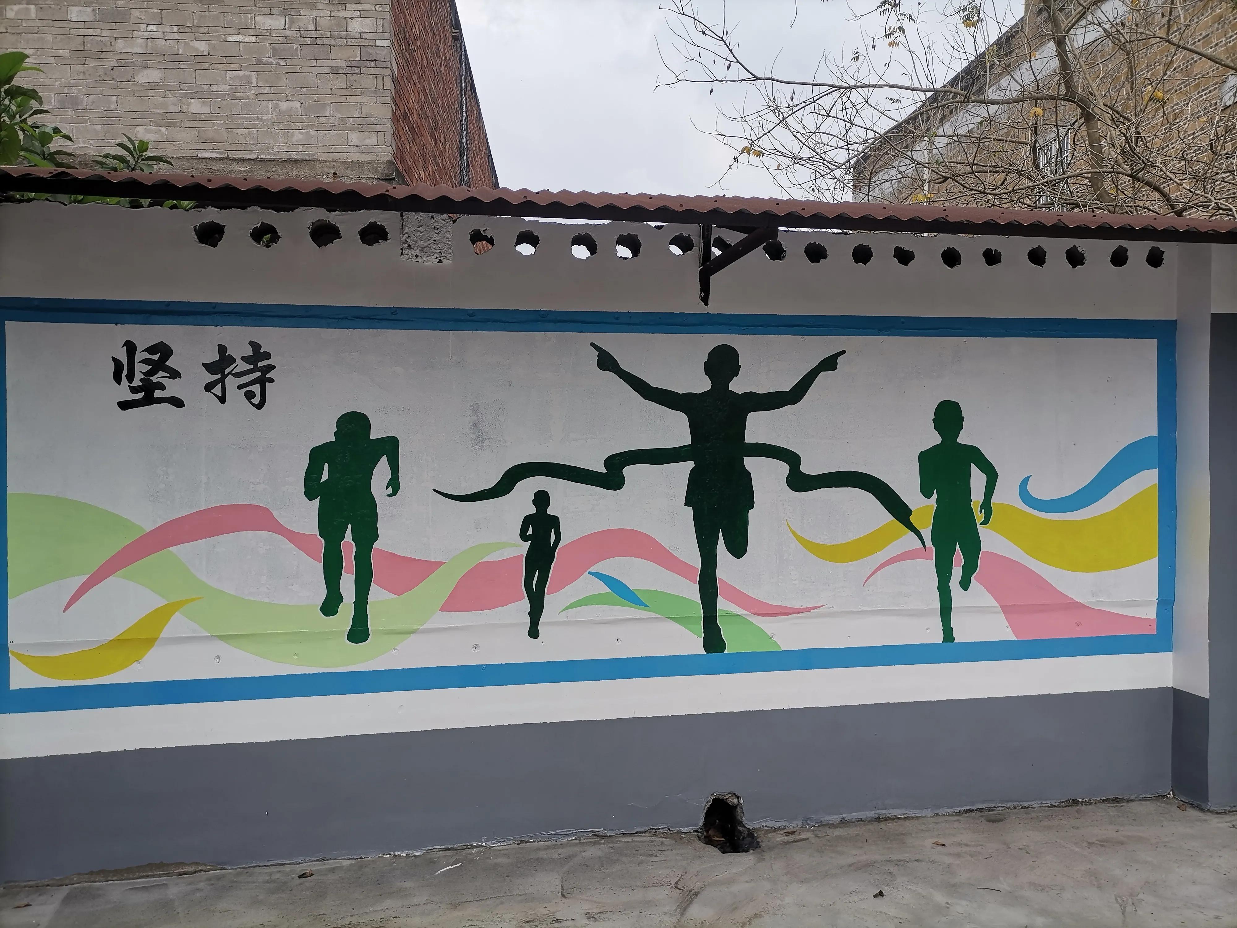 励志学习文化墙绘画,艺术工作室手绘墙