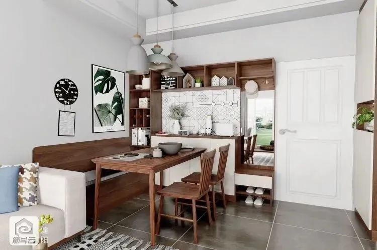 好看的客餐厅效果图,60平方客餐厅一体装修效果图大全