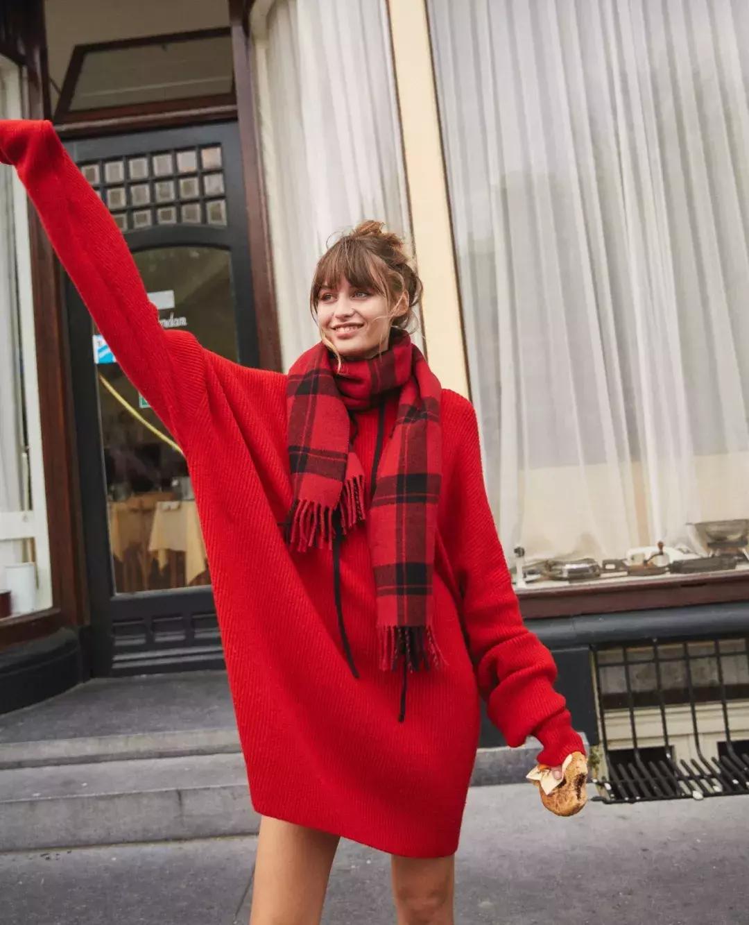 过年真的只要穿红色就是最好看的,春节必须有红色单品