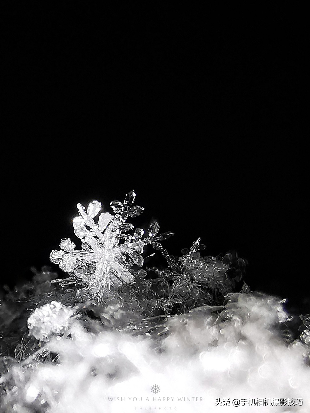 用手机如何拍摄清晰的雪花,怎样可以拍出清晰的雪花