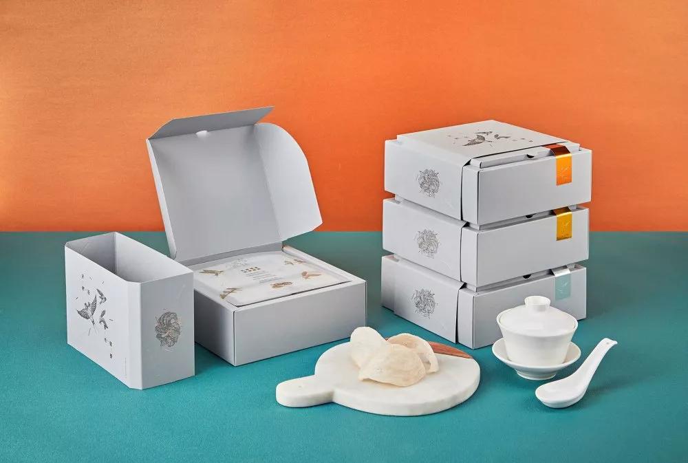 兔年元素的燕窝包装盒展开图,好看的燕窝包装设计