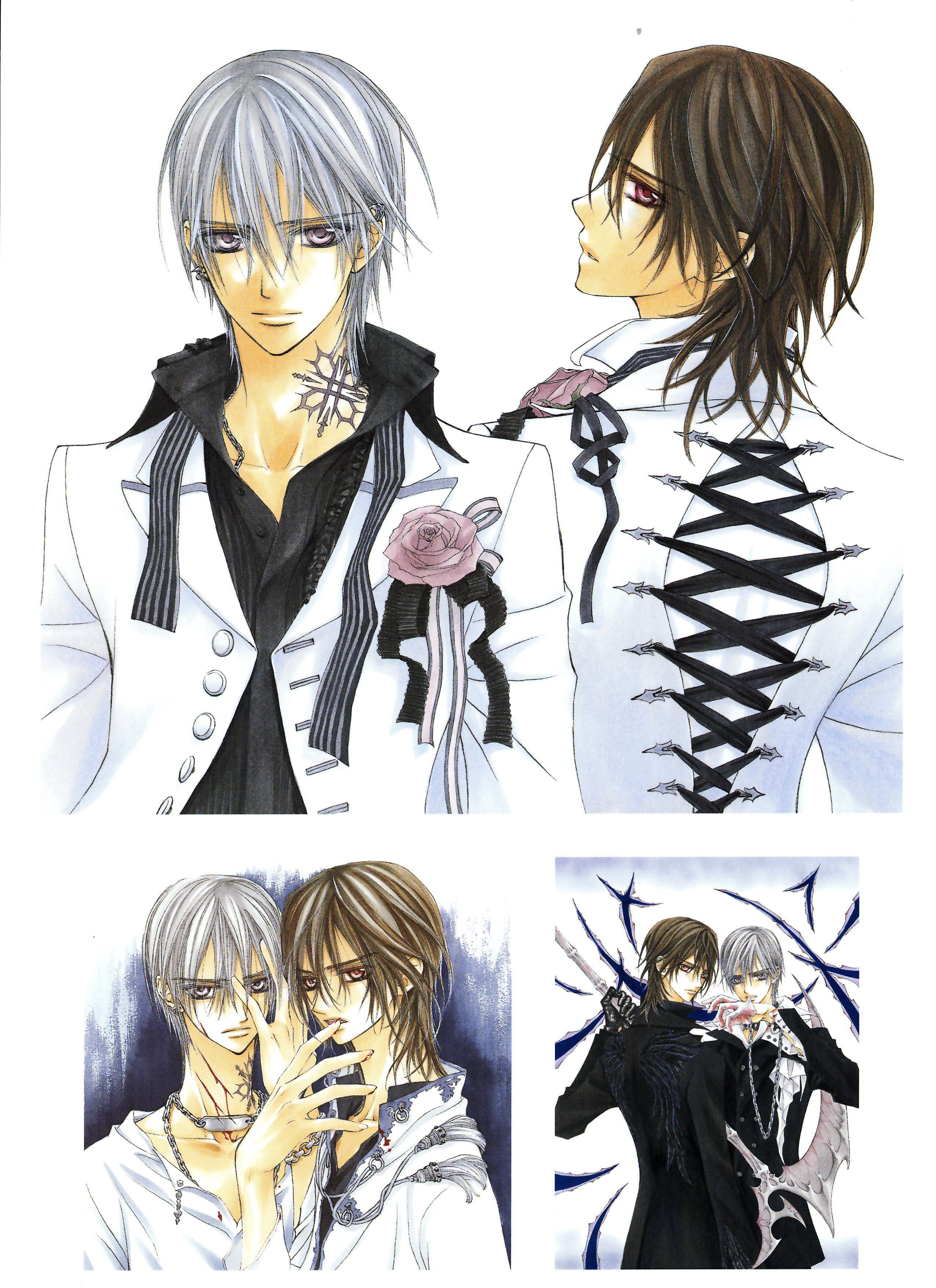 暗黑风吸血鬼动漫图片,吸血鬼骑士漫画手绘