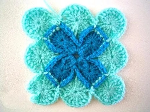 渐变色莲花坐垫钩编视频教程,好看坐垫钩法图解