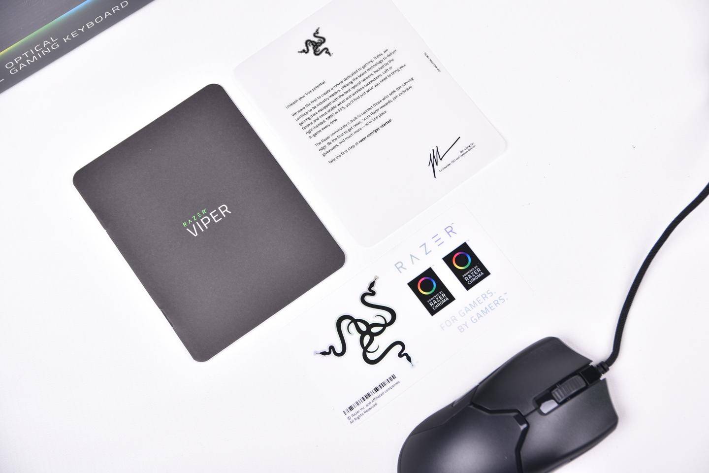 雷蛇毒蝰Viper旗舰鼠标,7000万次寿命16000DPI,游戏办公通杀