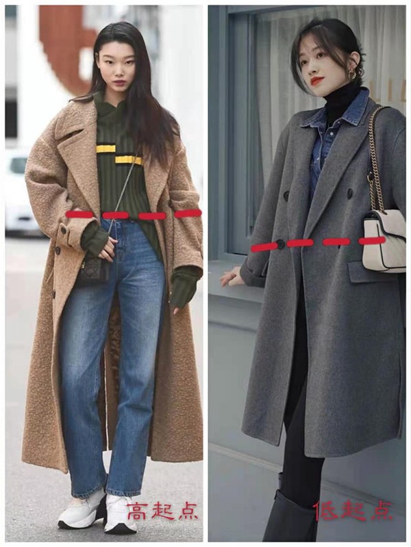 黑色大衣牛仔裤穿搭高级感经典款,修身牛仔裤配大衣的最佳搭配