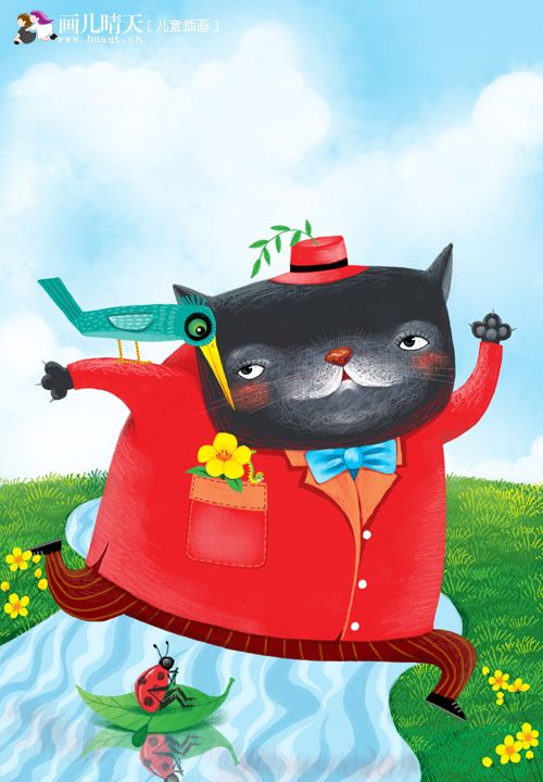 唯美插画壁纸动物,简单又漂亮的动物插画