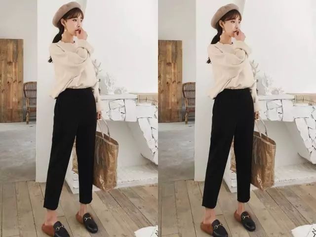 高端大气冬季毛呢裤高个子穿气质,冬天穿九分毛呢裤该怎么搭配鞋子