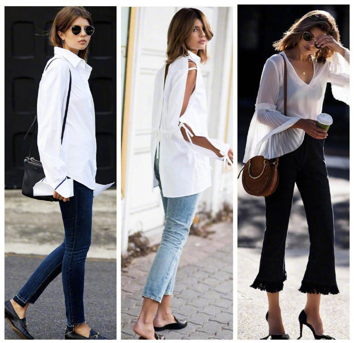 白衬衣搭开衫怎么穿出高级感,白衬衣领带也可以穿出高级感