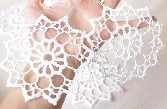 简单手工钩织雪花,钩编高清雪花图解教程