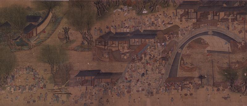 明清时期清明上河图绢丝印刷价值,清明上河图宋本版本对比