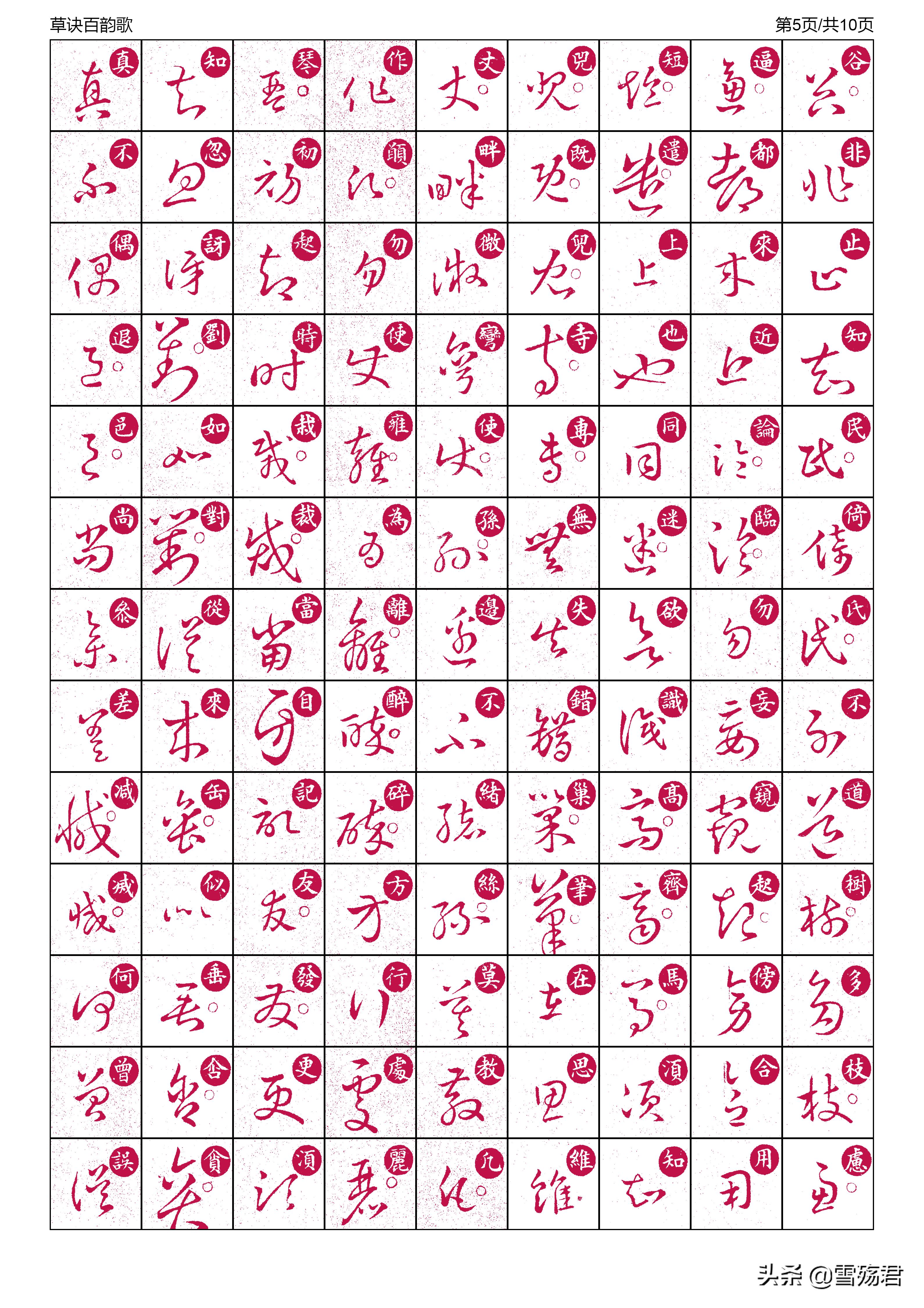 草诀百韵歌字帖书法,字帖《草诀百韵歌》