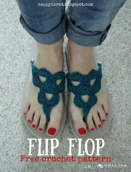 旧鞋底改造钩针鞋教程,手工钩鞋教程春夏季椰子鞋