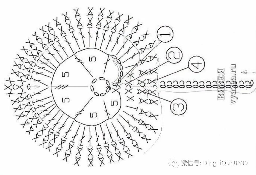 树叶钩针编织大全图解,树枝树叶的编织图解