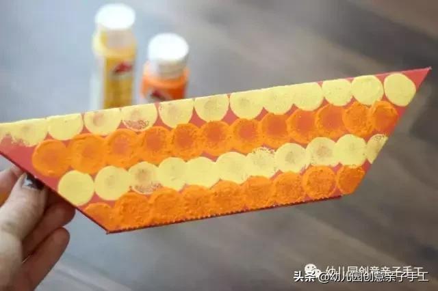 画端午节的龙舟和粽子,手工折纸龙舟粽子