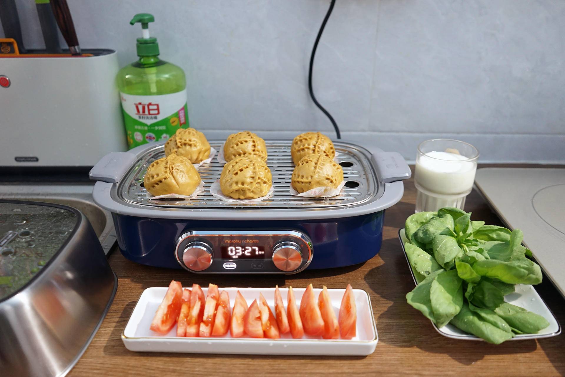 摩飞电火锅蒸锅,摩飞电蒸锅热菜