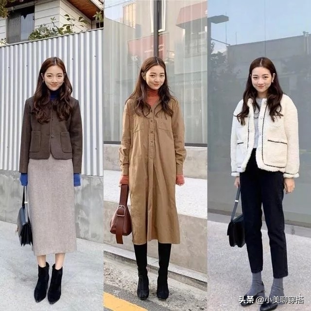 来自韩国的小个子博主，她的chic风穿搭，保暖又时尚，值得借鉴