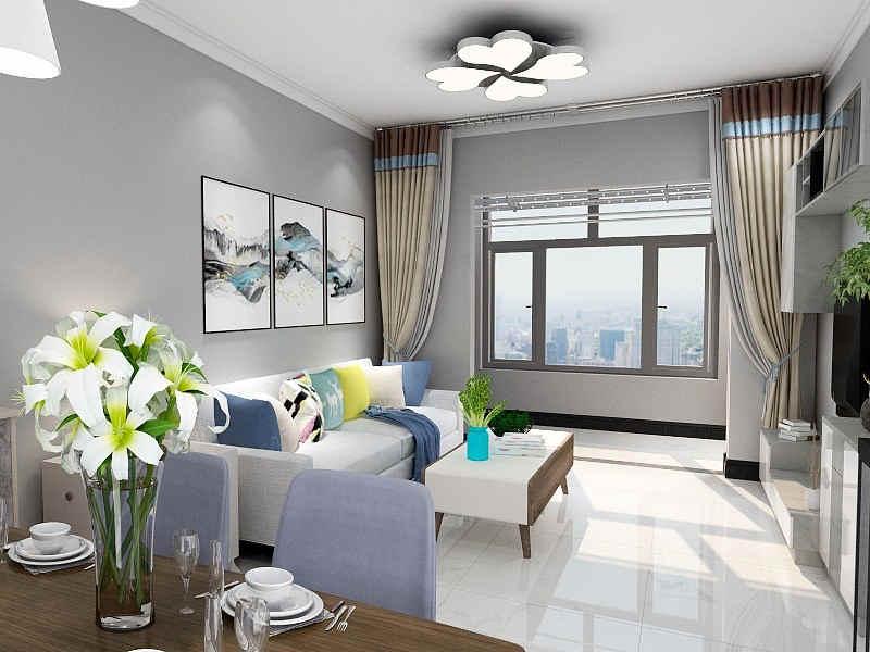 阳光力天装饰怎么样？107平两居室造简单时尚的轻奢现代风格