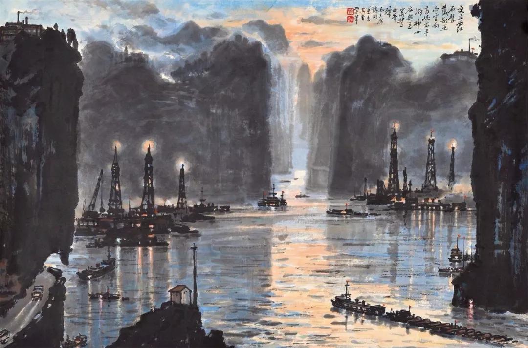 水墨画夜景欣赏,画夜景最好的中国画