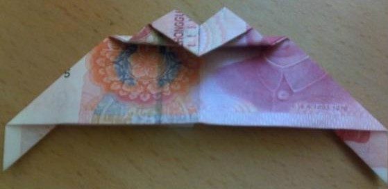 用一百元叠方戒指,最简单的戒指怎么叠