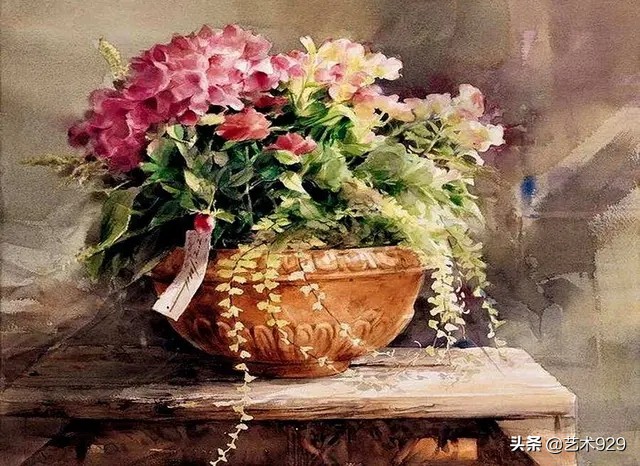 韩国水彩画家misulbu作品欣赏,韩国水彩画风景作品