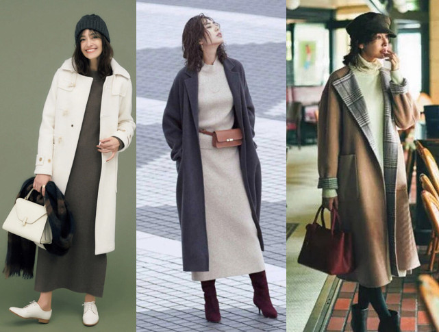 教你一条针织裙如何搭出氛围感,女生针织裙穿搭技巧