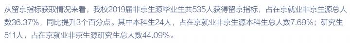 对外经济贸易大学2019届毕业生就业情况：留京落户研究生机会较大
