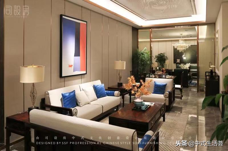 观山雅院中式家具图片,中式四合院软装实景